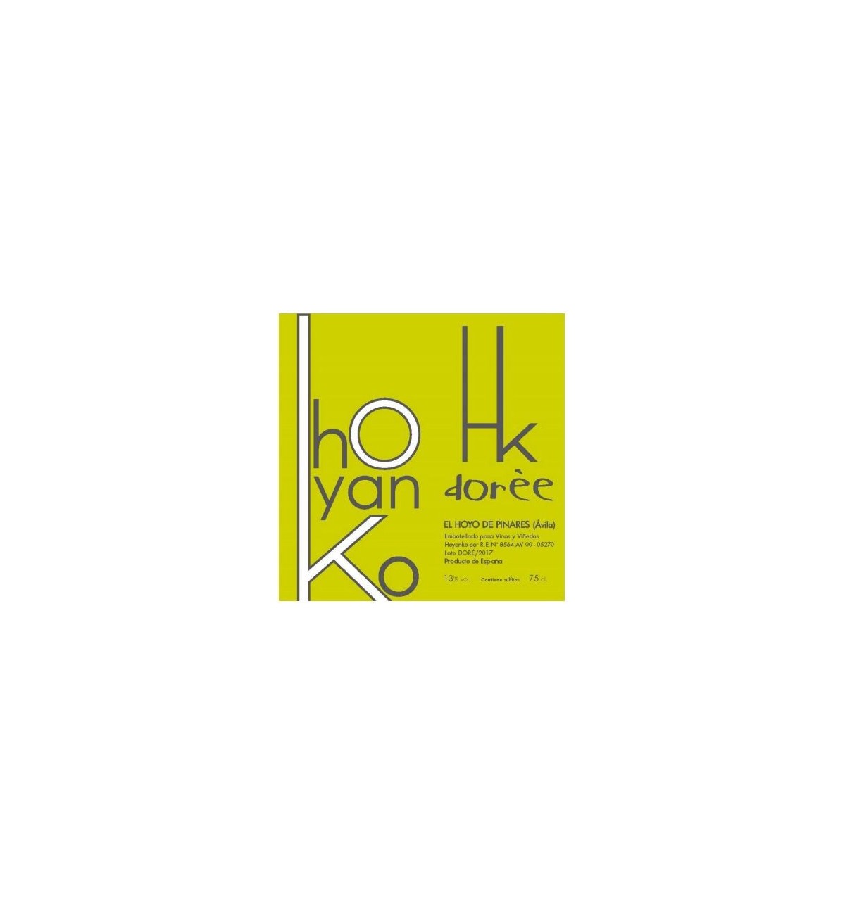 Hoyanko Dorée 2018 - Vino blanco, Chasselas Doré, Viñas Viejas, Cebreros, Ávila Hoyanko Dorée 2018 - Vino blanco, Chasselas Doré, Viñas Viejas, Cebreros, Ávila
